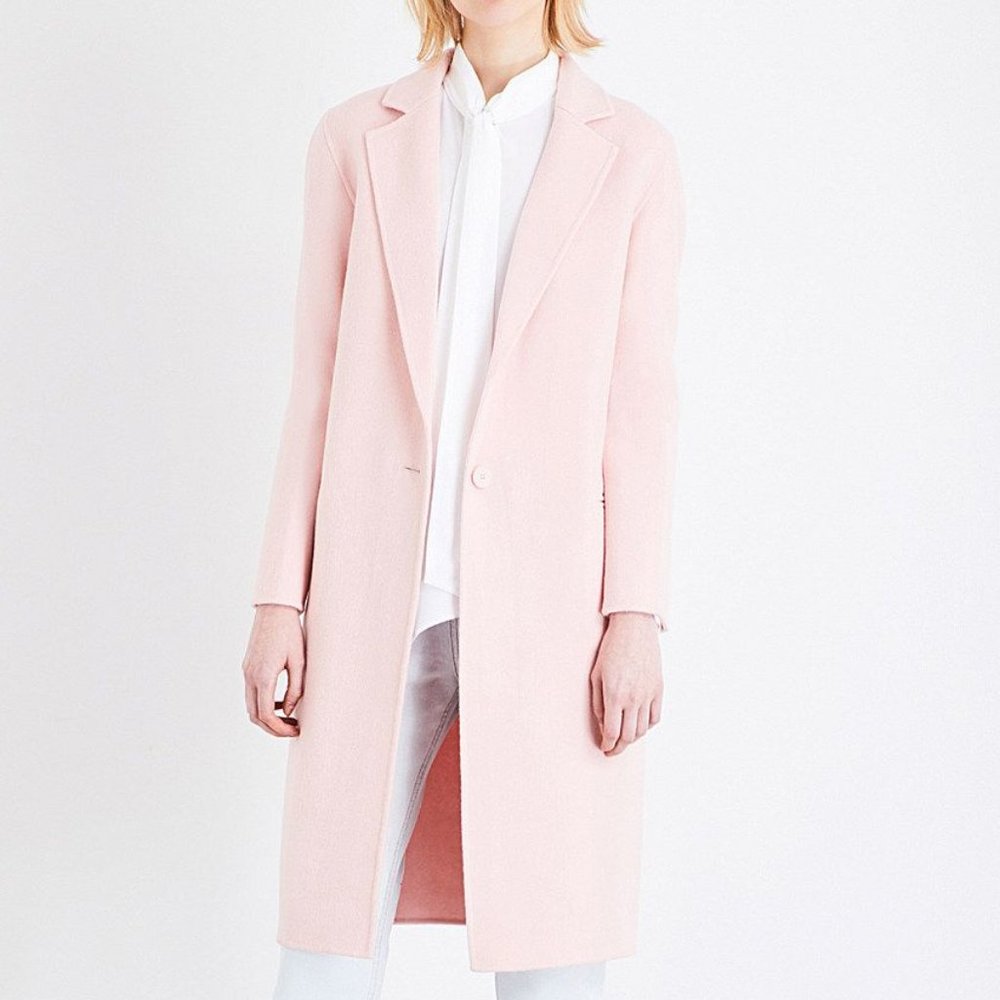 Sandro Maureen Wool Coat Pastel Pink